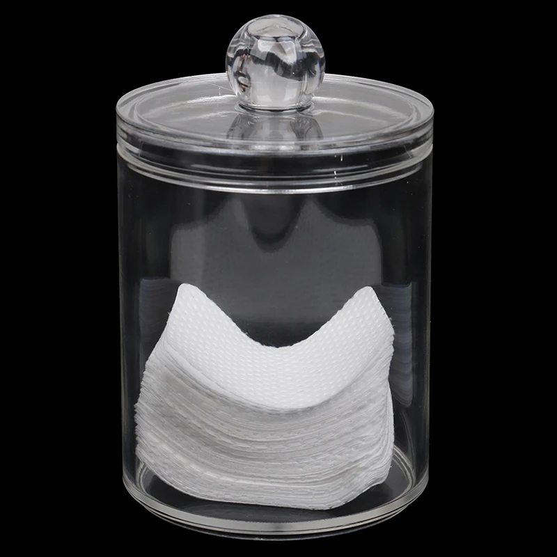 Transparent Cotton Swabs Stick Holder Storage Jar Clear Cylinder Plastic Storage Box Cosmetic Makeup Organizer Case