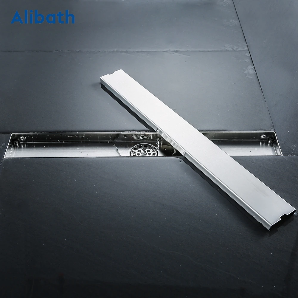 

Bathroom Floor Drain SUS304 floor Conceal drain long Linear drainage Channel drain for hotel bathroom kitchen floor 30/40/50CM.