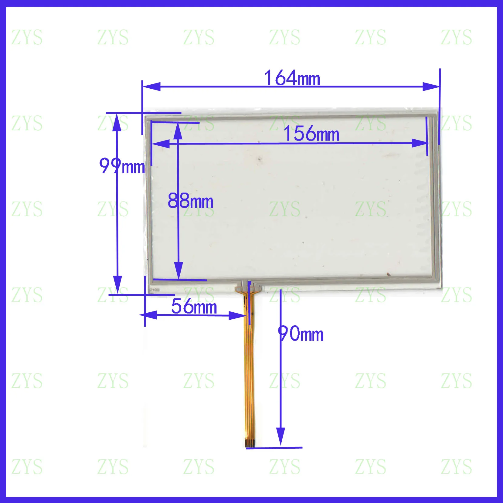 7199  For Car DVD touch Contact point up screen panel  this is compatible  164*99mm TouchSensor FreeShipping