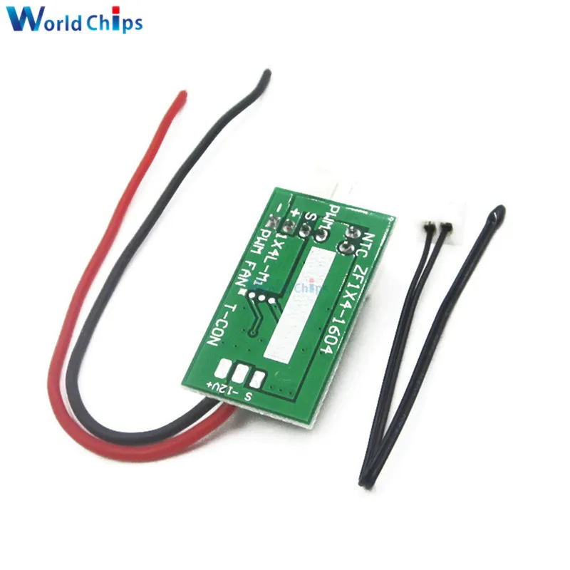 DC 12V PWM Temperature Detector Probe Controller 4-Wire Temperature Fan Speed Controller Governor for PC Fan/Alarm STK IC