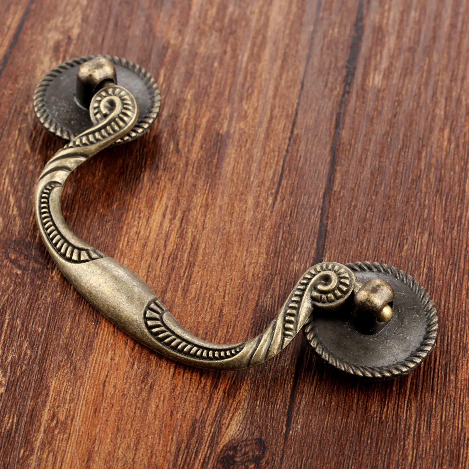Vintage Handle Antique Bronze Pull 129mm*55mm Retro Knob Cupboard Door Kitchen Cabinet Drawer Wooden Jewelry Box Europe Style