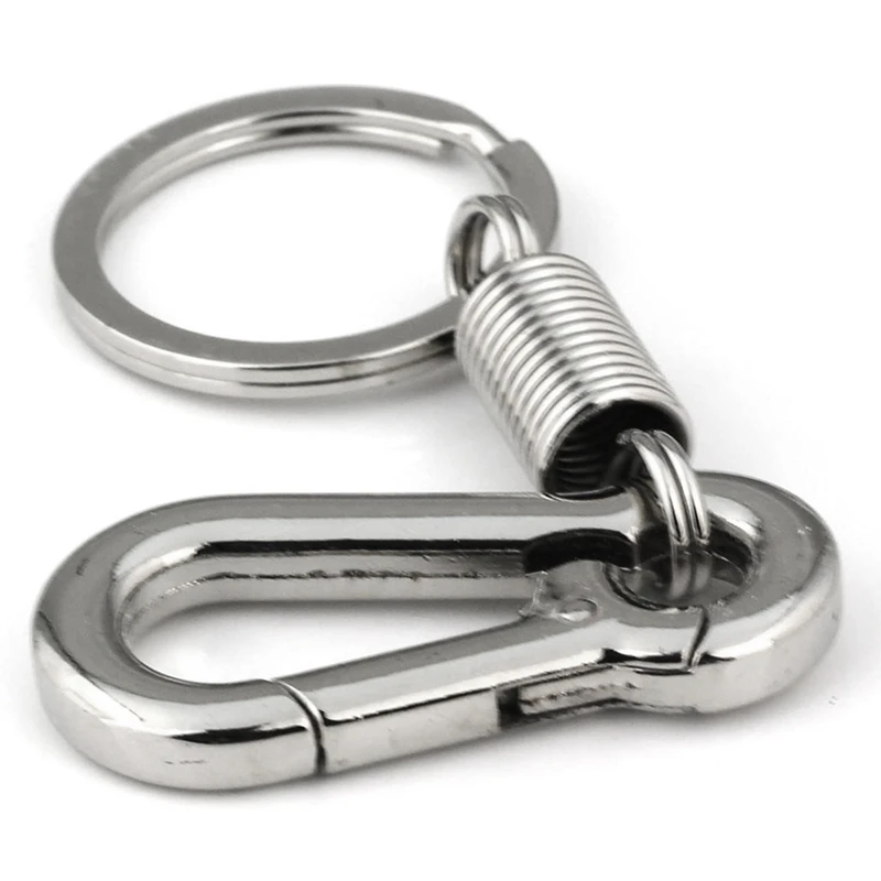 Sturdy Carabiner Key Chain Key Ring Polished Key Chain Spring Key Chain Business Waist Key Chain