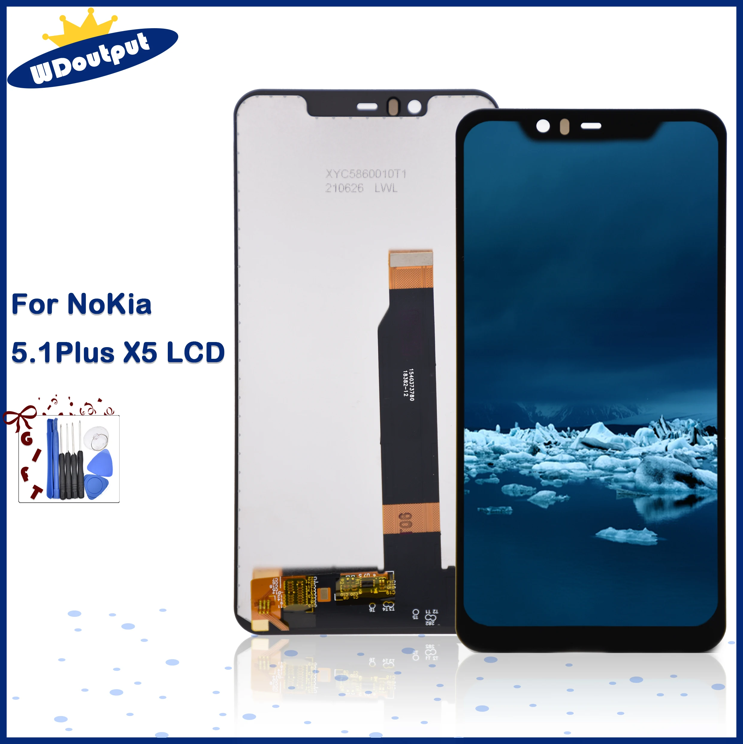 

5,86 "Оригинальный ЖК-дисплей для Nokia 5,1 Plus, сенсорный экран, дигитайзер в сборе, Замена для Nokia X5 LCD