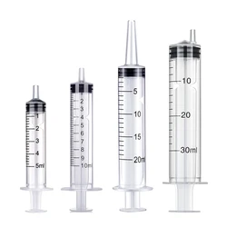 Ferramentas De Medição De Seringa Estéril De Nutriente Plástico, Reutilizável, Enchimento De Brilho Labial, Alimentação De Cães E Gatos, 5 ml, 10 ml, 20 ml, 30ml