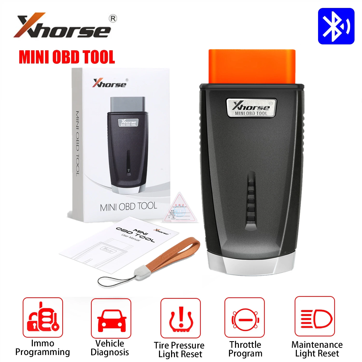 Original Xhorse VVDI Mini OBD Tool Work with Xhorse VVDI Key Tool Max Pro Car Key Programmer OBD2 Auto Key Programming Tool