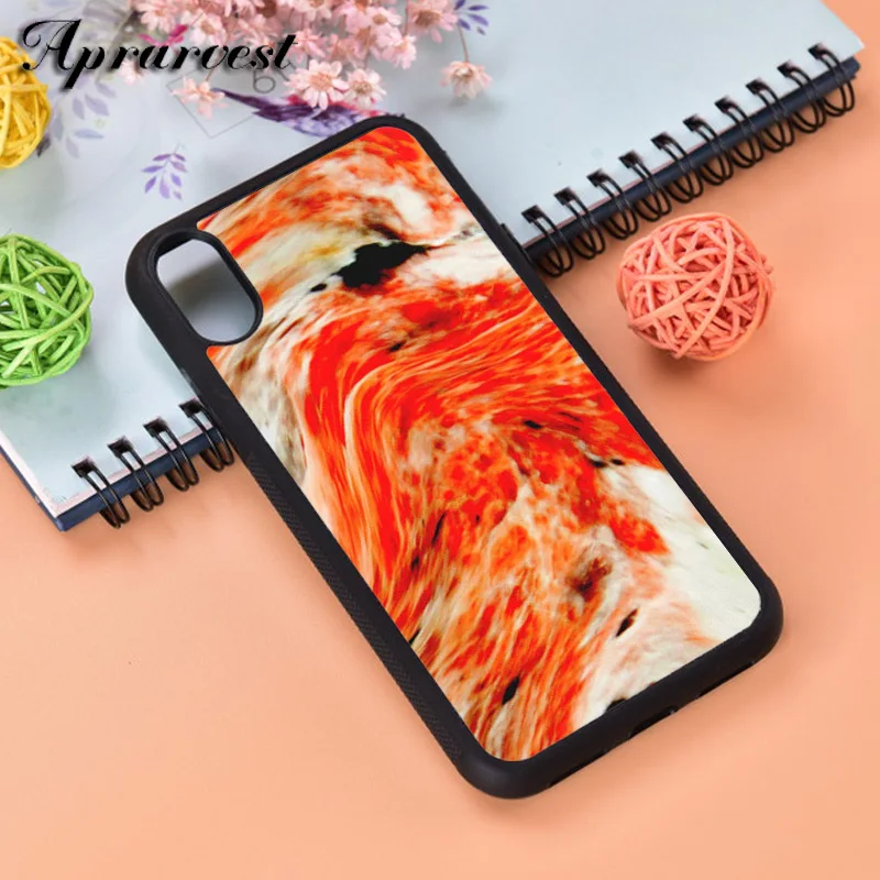 Aprarvest Red Marble Silicone Rubber Phone Case Cover For iPhone 6 6S 7 8 PLUS X XS XR 11 12 MINI PRO MAX