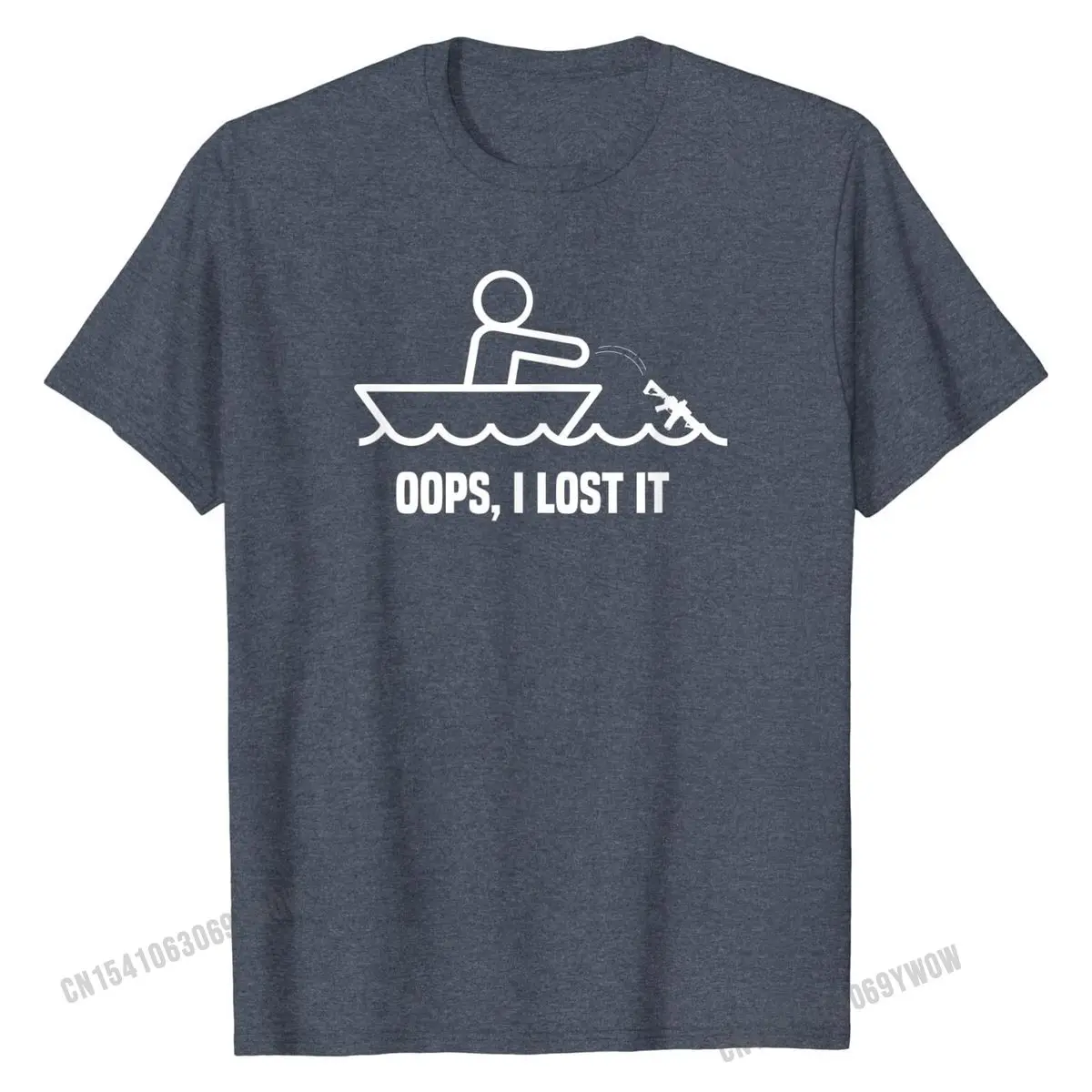 Lost my guns in a boating accident Gag Gift Funny AR15 tee T-Shirt Men Funny Normal Tops Shirt Cotton Top T-shirts cosie