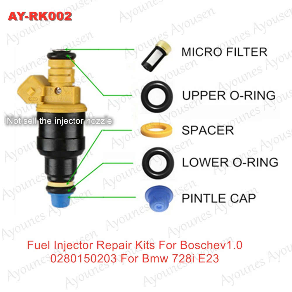 100 Sets Fuel Injector Repair Kit Fit Ford 4.6 5.0 5.4 5.8 Replaces 0280150556 Upgrade EV1 Fuel Injector repair kits  AY-RK002