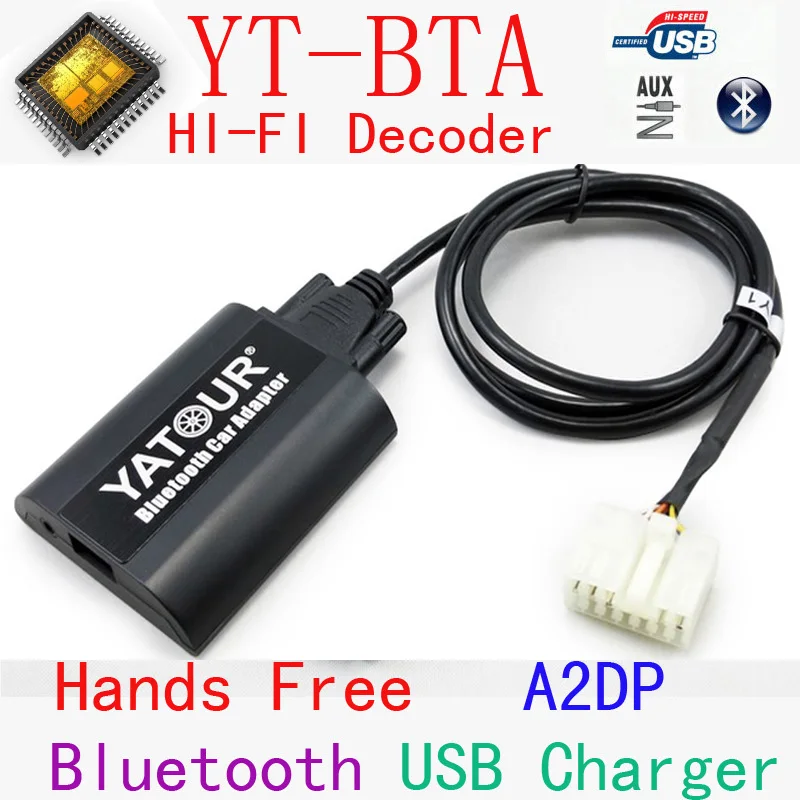 

Yatour BTA Bluetooth Hands Free Call A2DP Car kits For Toyota Big 5+7 Lexus Scion A2DP Music for Smart Phone With Remote Control