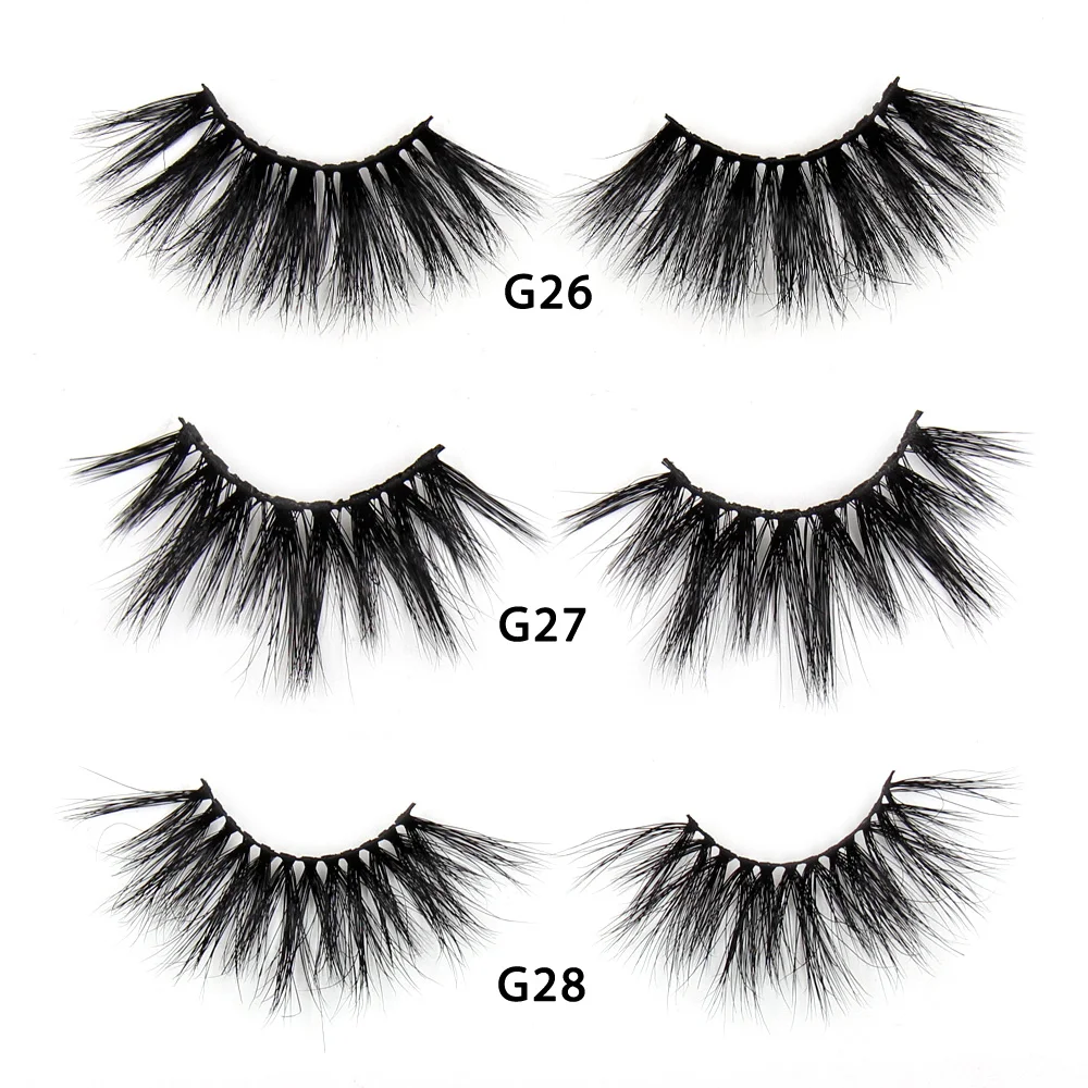 LEHUAMAO Wimpern 3D Wimpern 25mm Nerz Falsche Wimpern Flauschige Weiche Wimpern Dramatische Make-Up Wimpern Nerz 3D Wimpern Natürliche Lange G05 – Detail 9