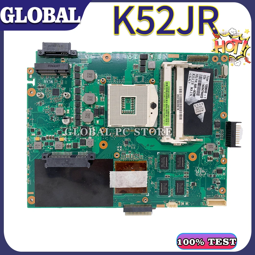 

KEFU Notebook Mainboard For ASUS K52JT K52J K52JR A52J P52JR P52J Laptop Motherboard Supports i3 i5 DDR3