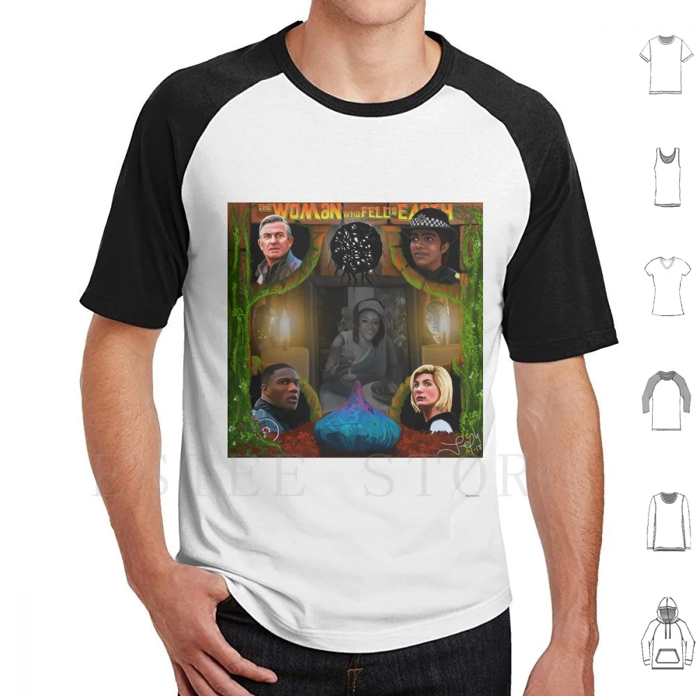Camiseta de la mujer que se caen a la tierra, 100% de algodón de talla grande DIY, que el 13, 3. °, quince, tercera, jodie Whittaker