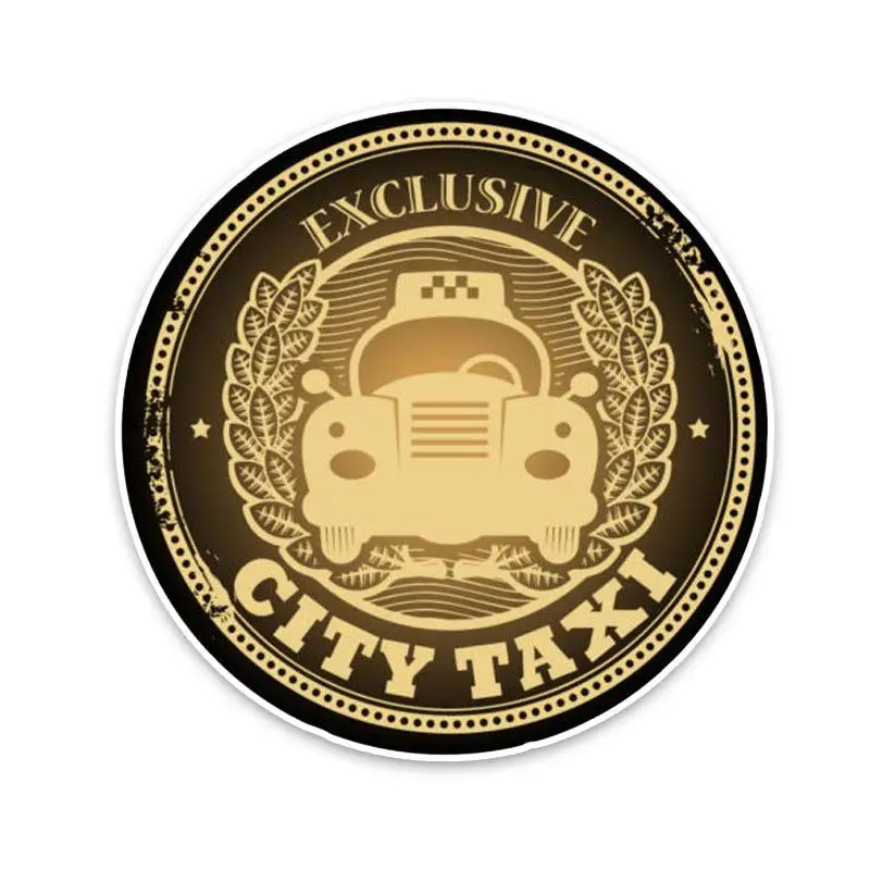RuleMyLife 14*14CM Fashion CITY TAXI EMBLEM Car Window Sticker Retro-reflective Decals Car-styling Accessories C1-8226