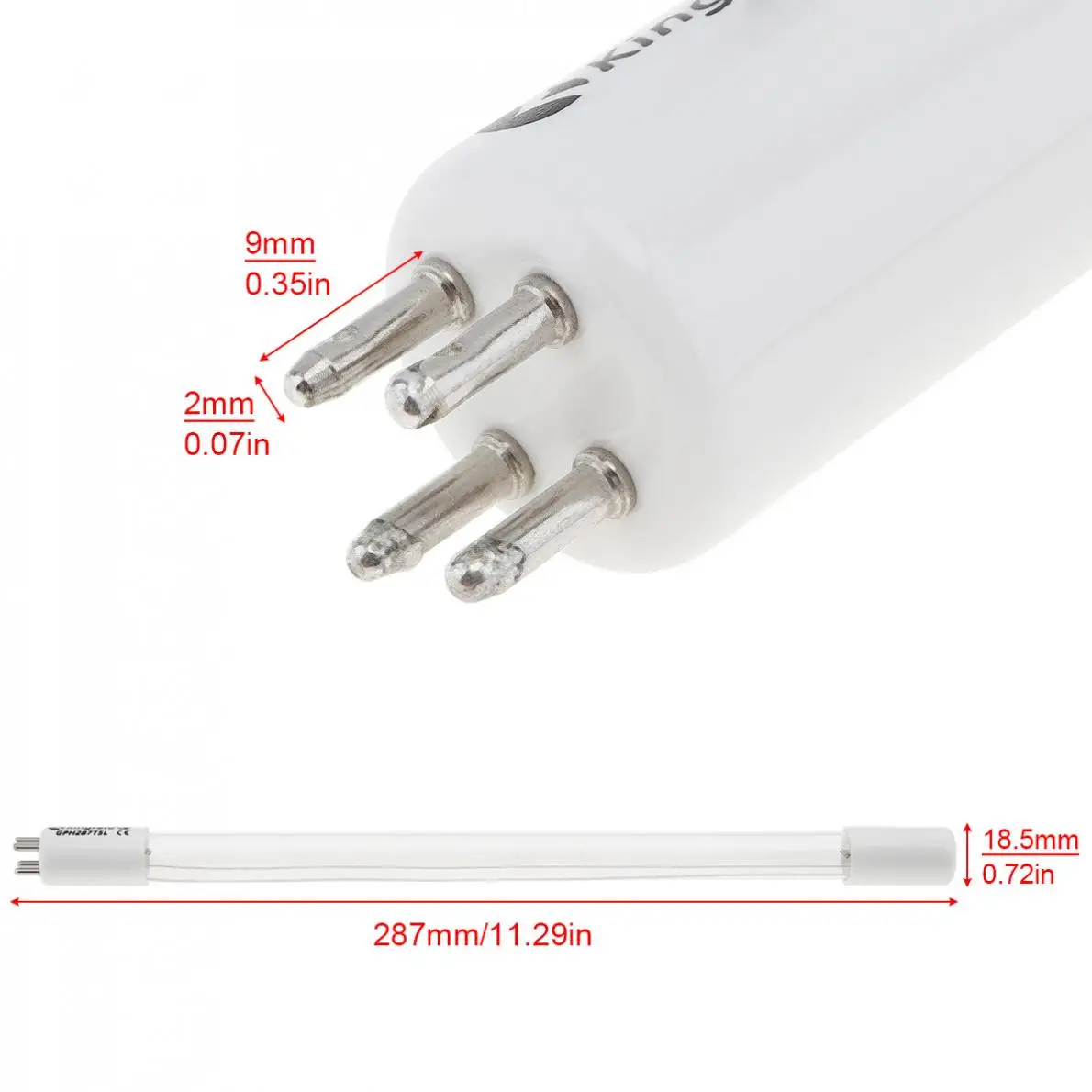 T5  14W UV Sterilizer Lamp Light Ultraviolet Filter Straight Pipe Type and Single-ended 4 Needle for Air Sterilization Equipment