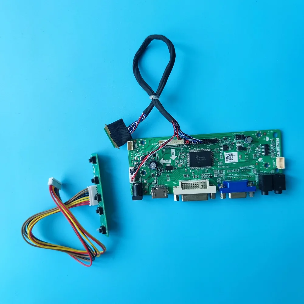 Kit universal compatível com m. nt68676, placa de driver, controle de 1024x600, 10.1 polegadas, compatível com hdmi e dvi