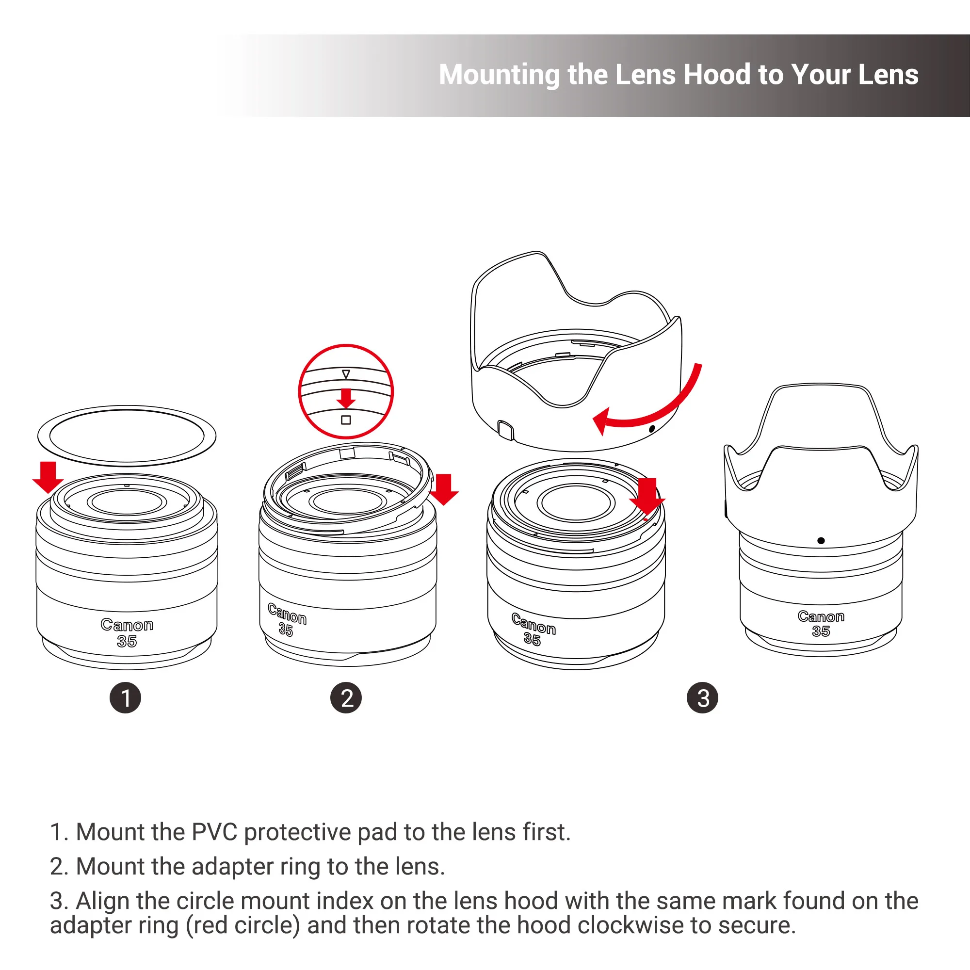 JJC Reversible Lens Hood Adapter Ring for Canon RF35mm F1.8 MACRO IS STM Lens on Canon EOS R5 R6 R RP Ra C70 Camera Accessories