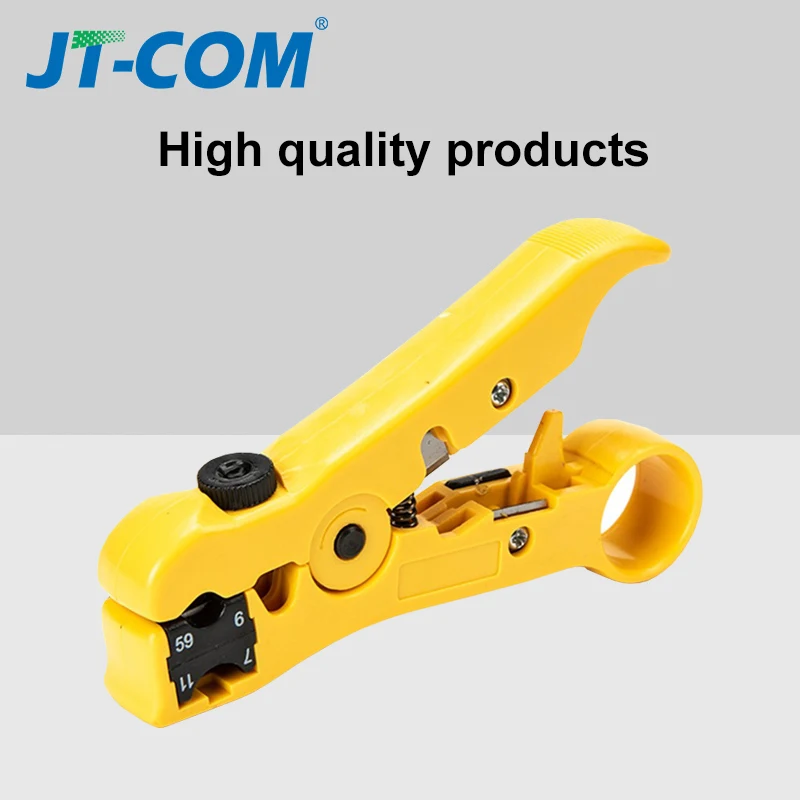 Multi-functional Wire Coax Coaxial Stripping Tool for UTP/STP RG59 RG6 RG7 RG11 Universal Cable Stripper Cutter Stripping Pliers