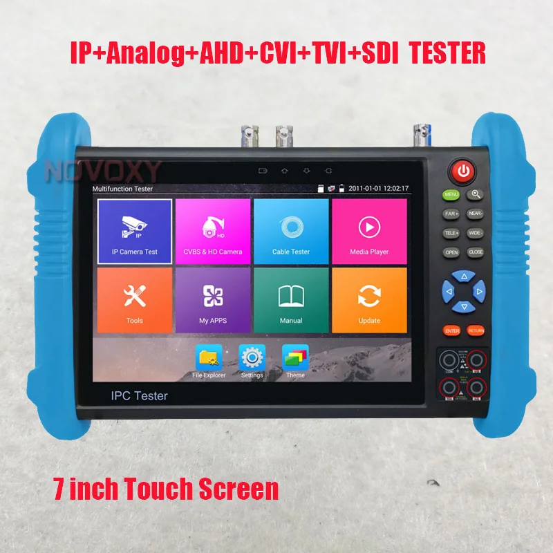 IPC9800PLUS 7 Inch IPS Touch Screen 4K H.265 IP Full All in One IPC Tester AHD TVI CVI SDI HDMI
