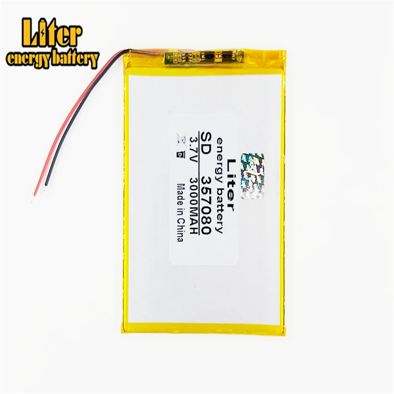 Melhor bateria do polímero do lítio do tamanho 357080 3.7v 3000mah 367080 da marca da bateria com placa da proteção para o produto digital de mp4 gps