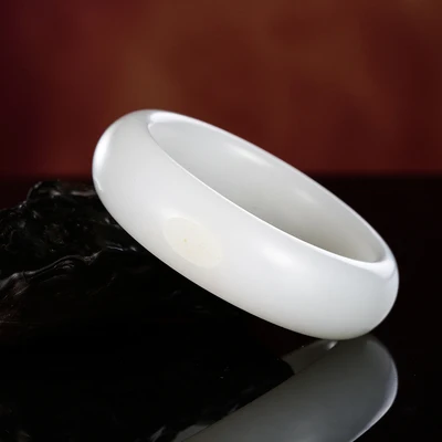 

Jewelry Hetian Jade 54-62mm White Bangle Elegant Princess Jewelry Best Gift