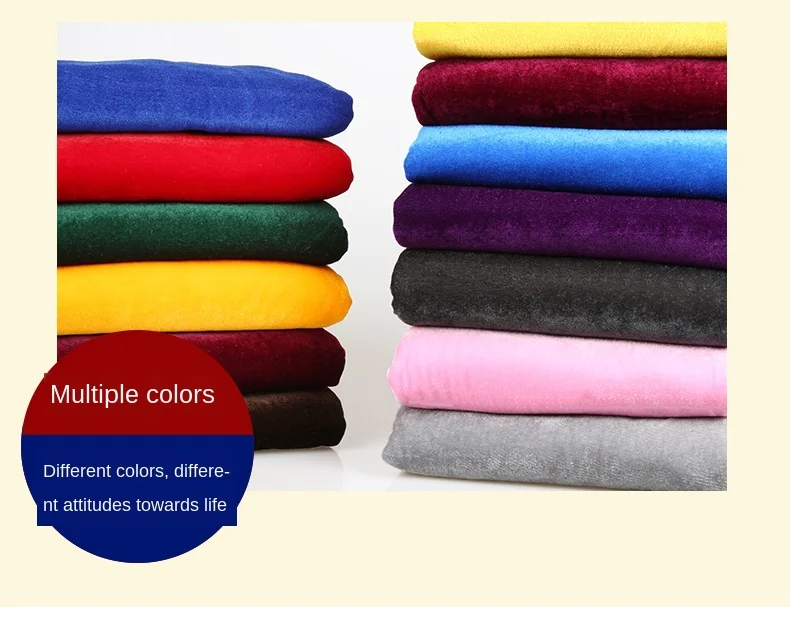100CM*160CM Gold Velvet Fabric Thickened Black and Red Velvet Display Cloth Curtains Stalls Tablecloths DIYApparel Sewing Fabric