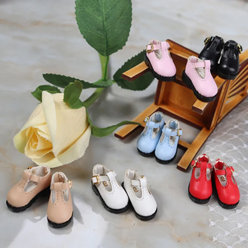 

Blthyes ob24 doll shoes fashion versatile PU handmade shoes 6 colors optional flat shoe doll accessories