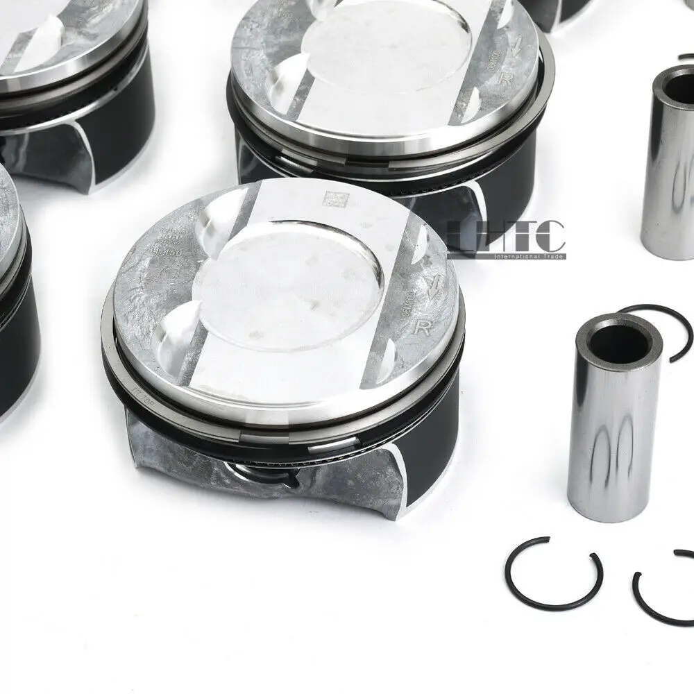 6x Pistons & Rings Set STD For VW Porsche Audi S4 B9 S5 A6 A7 Q7 3.0 TFSI EA839