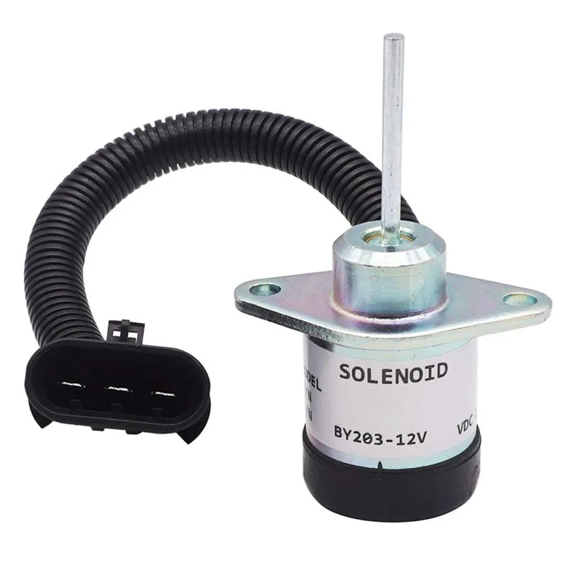 Fuel shutoff solenoid 12V 6691313 Compatible with Bobcat S160 S185 S205 450 S510 T550 T590 T630 Bobcat 425 with Kubota V1505