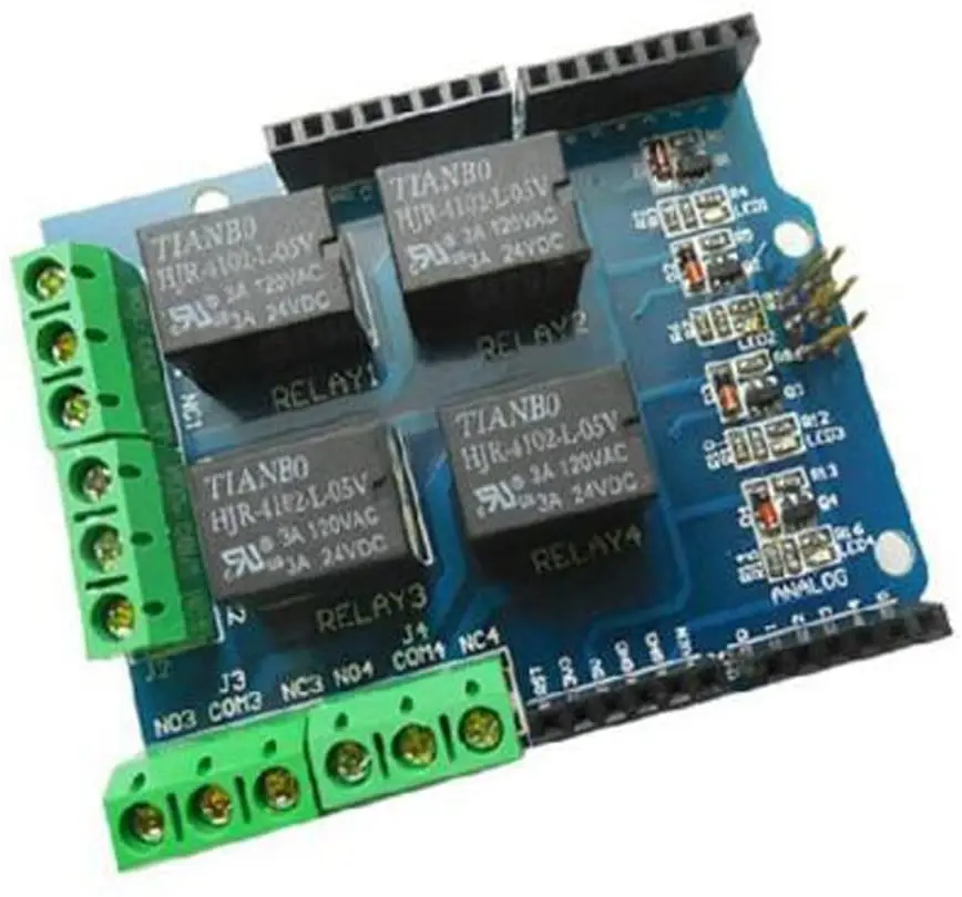 5V 4 Kanaals Relais Shield Voor Uno R3 Relais Shield Vier Kanaals Relais Shield Voor Uno R3