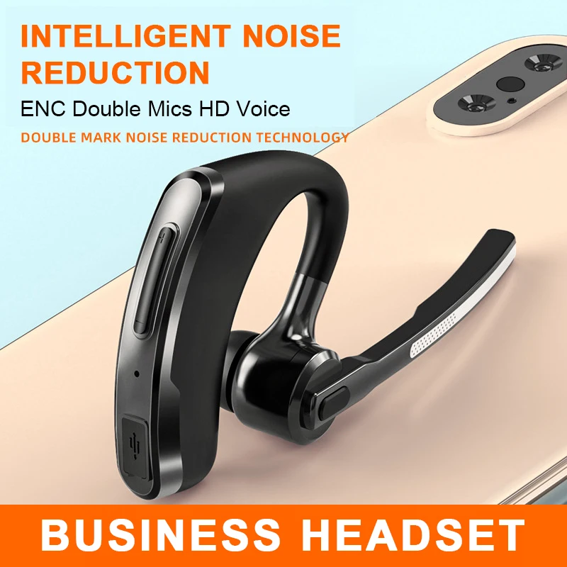 ENGLAI P8C Bluetooth headset wireless hanging ear type single ear ultra-long standby ENC call dual-mark noise canceling headset