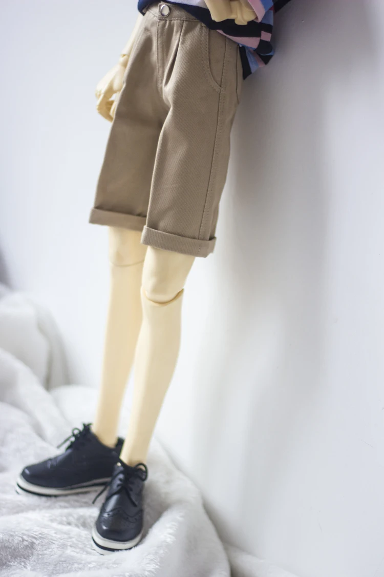 BJD doll clothes is suitable for 1/3 1/4 Uncle size cuffed suit medium pants 5 minutes pants 3 color doll accessories