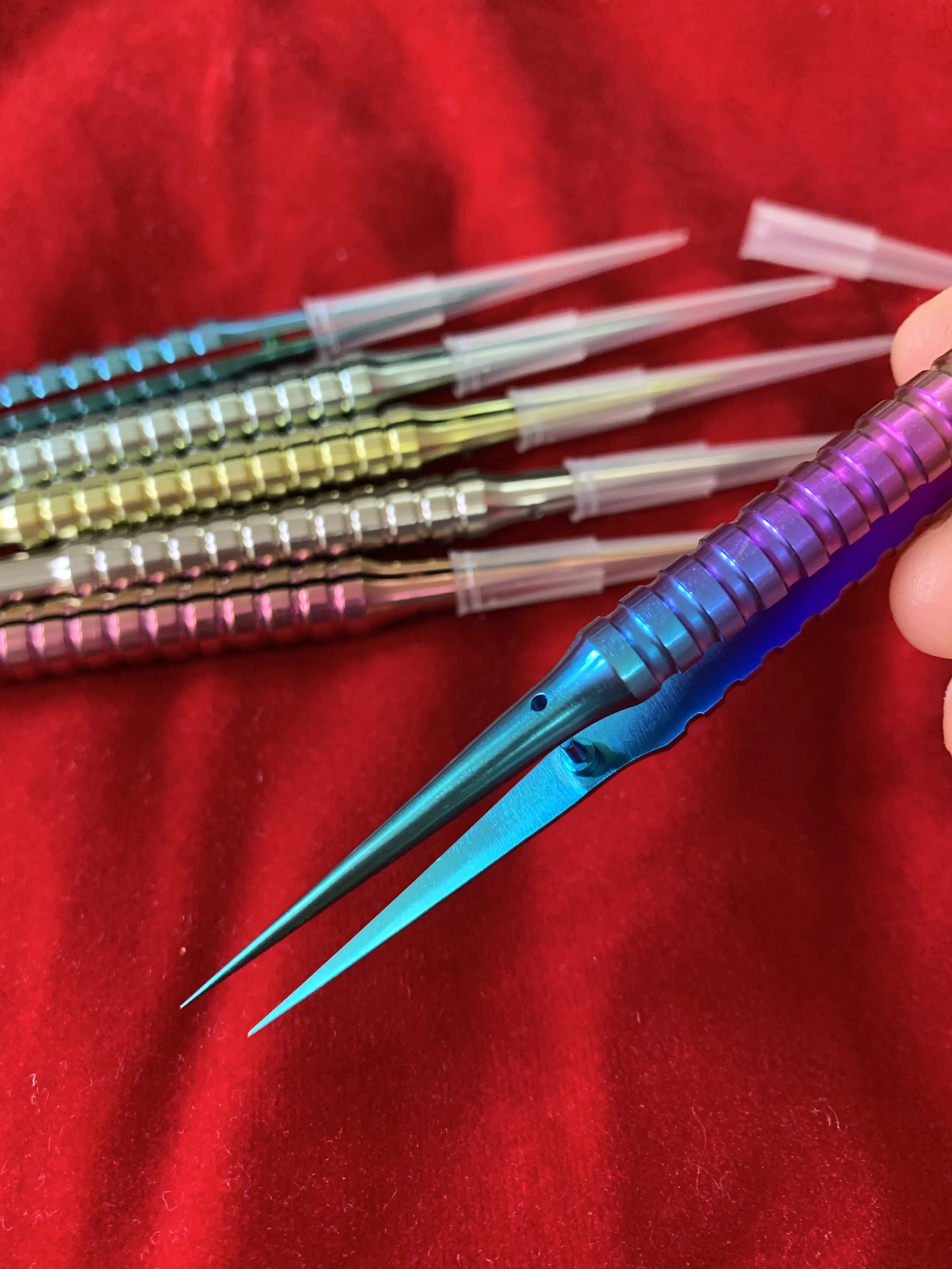 Original High Precision Suture Step With Hole Non-slip Tweezers For Disassembly And Mobile Phone PCB IC/ Titanium Alloy model