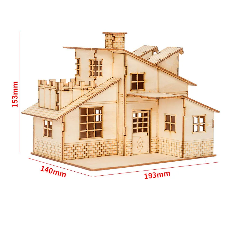 1/25 skala miniaturowa architektura Diorama drewniana kabina zestaw modeli do składania drewniany konstruktor prefabrykowany dom klocki do budowy