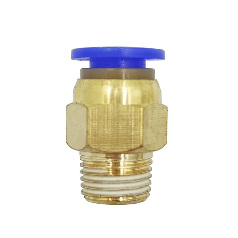 100 Uds PC6-01 6MM manguera tubo de 9,7mm conector neumático conector de aire directamente a través de rápido Connecors Fitttings rosca macho