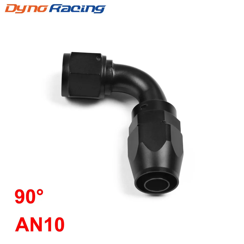 AN 10 Fitting AN10 Aluminum Fittings 90 Degree Black Oil/Fuel/Swivel hose fittings(Swivel Hose End Fitting)  BX102216-90BK