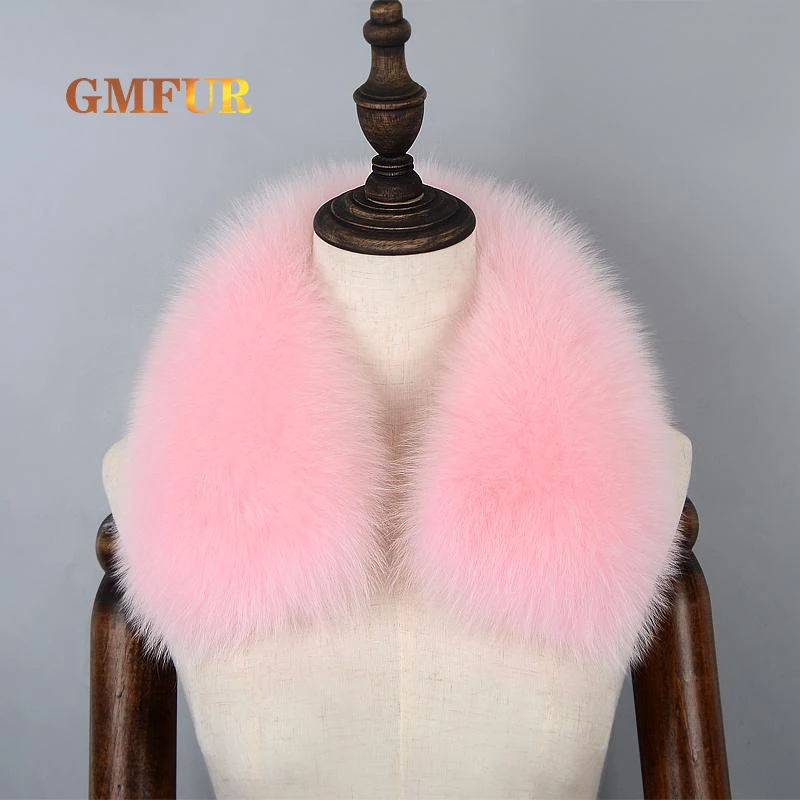 Luxury Fox Fur Square Collar Winter Natural Warmth Fashion Ladies Scarf Women Plush Black Genuine Brand Shawl Length 50CM/60CM