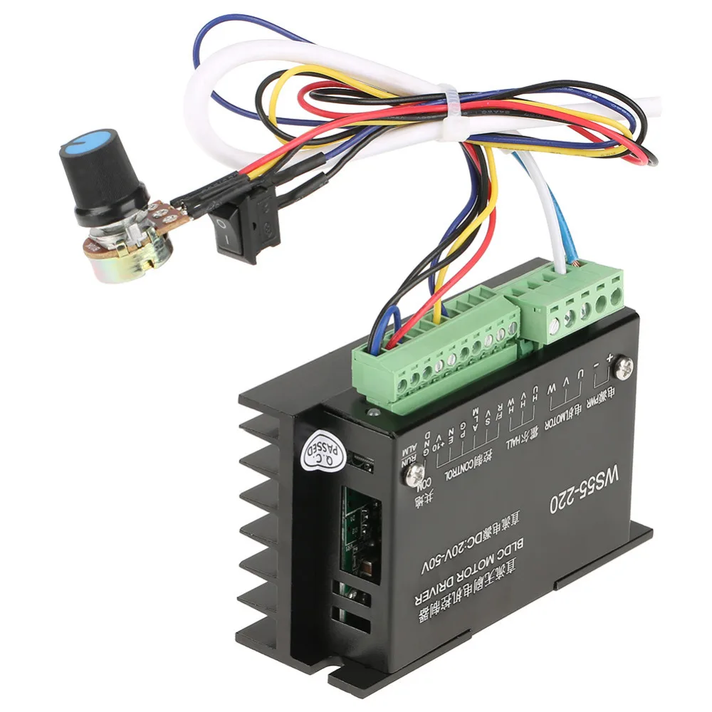 WS55-220 DC 48V 500W CNC Brushless Spindle BLDC Motor Driver Controller Hot