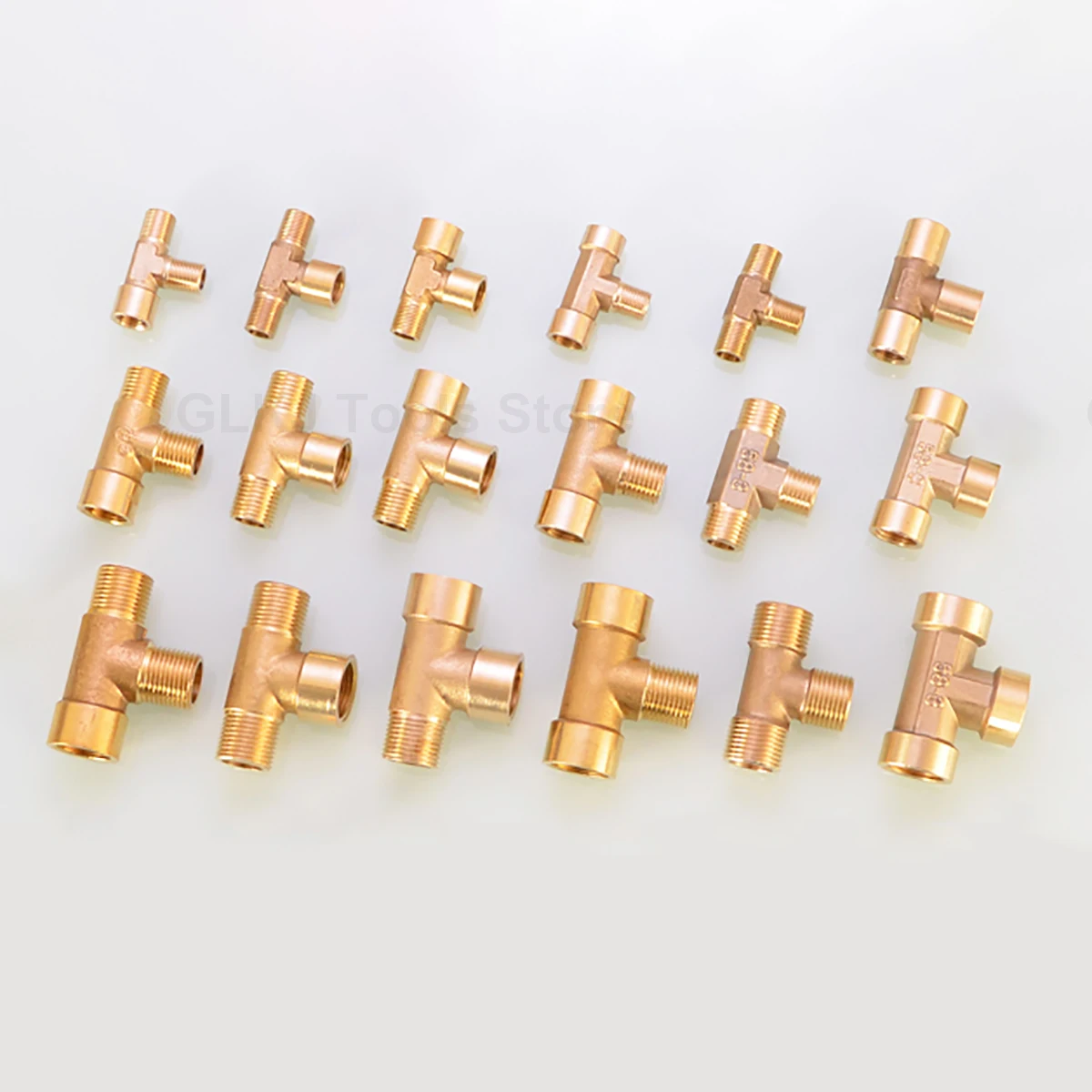 BSP 1/8 "1/4" 3/8 "filetto maschio/femmina ottone connettore a t a 3 vie raccordo idraulico pneumatico raccordo acqua carburante Gas adattatore rame