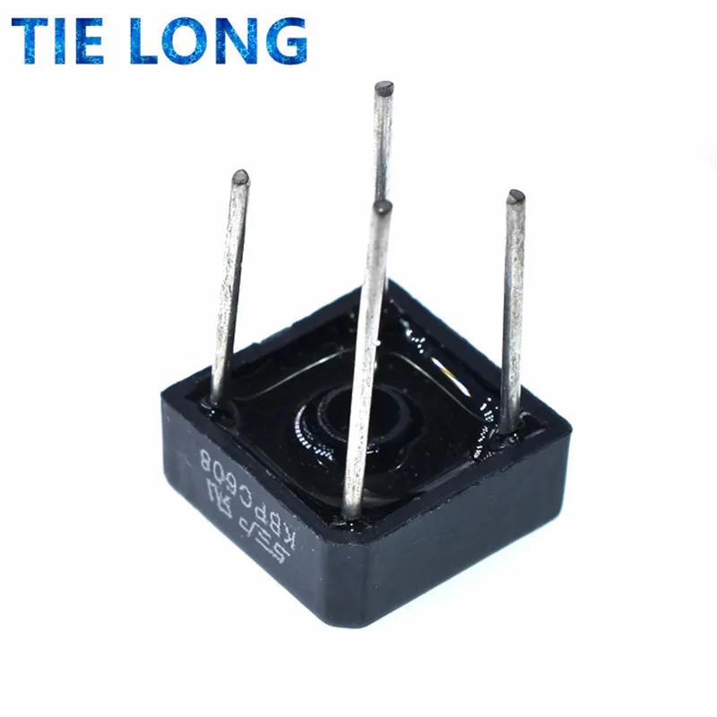 10PCS KBPC608 KBPC-608 6A 800V Single Phases Diode 4pin bridge rectifier new and original IC