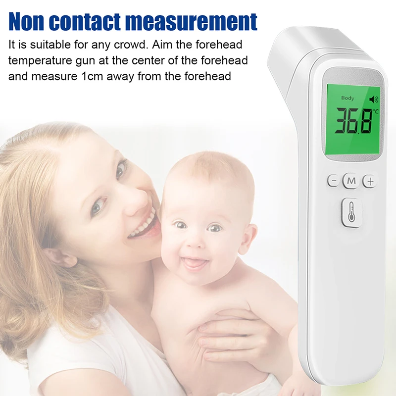 LCD Forehead hermometer Non Contact Infrared Medical Thermometer Body Temperature Fever Measure Tool For Baby Adults Temperature