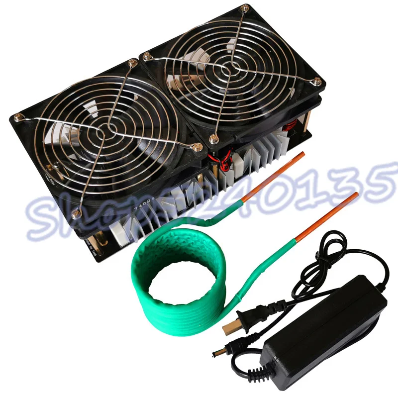 2500W 50A ZVS high frequency Induction Heater Induction Heating PCB Board Heating Machine Melted Metal + Coil+pump