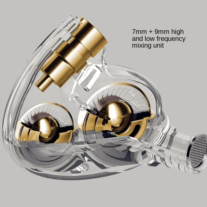 쿼드 드라이버 듀얼 드라이버 이어폰, 소음 차단 헤드폰 HIfi 유선 3.5mm/유형 C/Bluetooth 스테레오 헤드셋