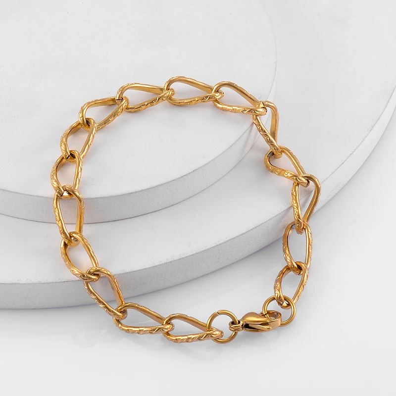 Modisches Edelstahl-Armband Wasserdichter Hip-Hop Metall-Armreif Silber- und Goldfarben 6mm Hochwertiger Schmuck für Männer und Frauen – Detail 2