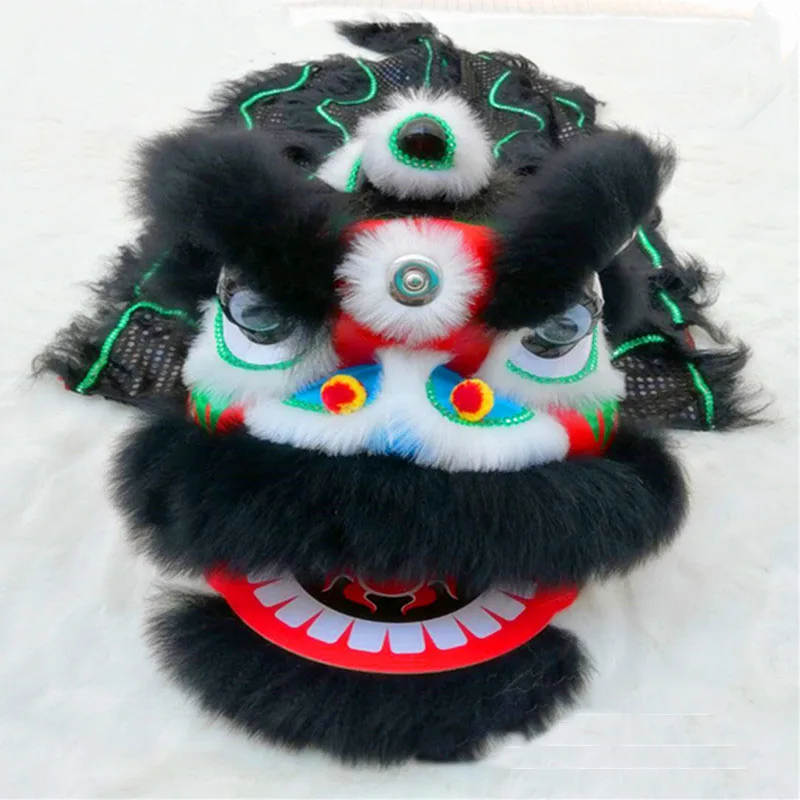 5-12 Ages Blinking Eyes Children Chinese Traditional Folk Culture Lion Dance Mascot Costume Props  Party Carnival Festivall