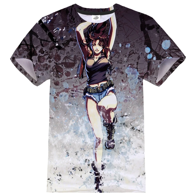 Hot Sale Black Lagoon 3D Printed T Shirt Men/Women Summer Fashion Harajuku Style Short Sleeve Round Neck Popular Hip-hop Tops