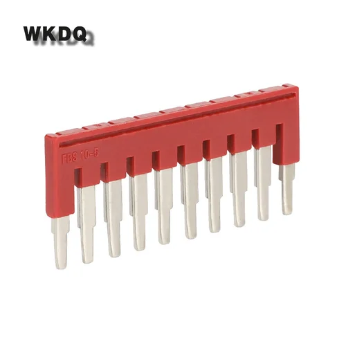 Imagen 2 del producto 10 Uds FBS10-5 FBS 10-5 puente de cableado para PT/ST 2,5mm ^ 2 conector de 10 asientos accesorios de bloque de terminales de carril DIN puente enchufable
