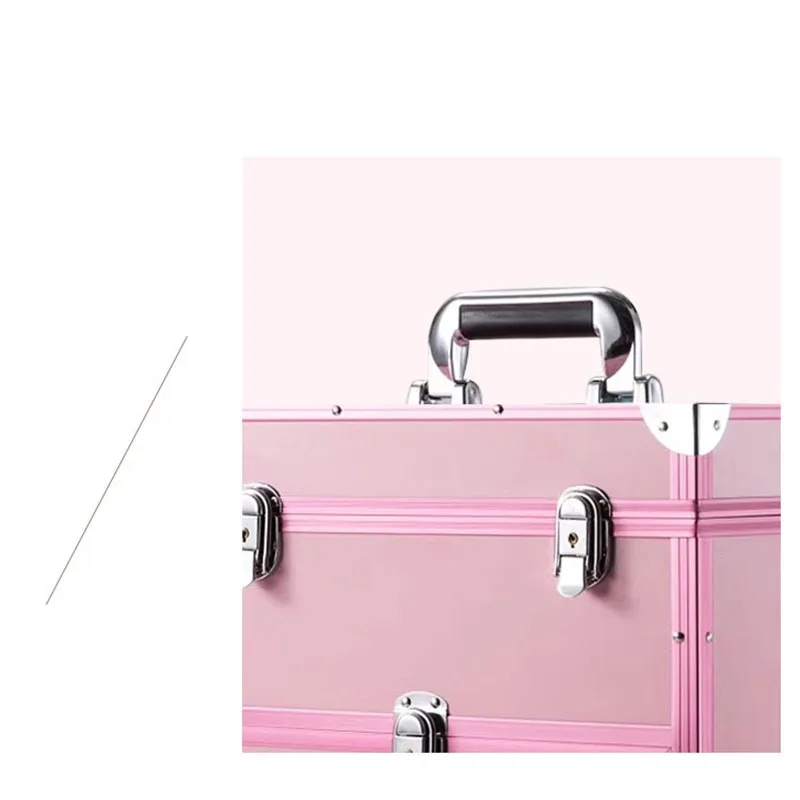 Makeup Luggage Travel Suitcases Luxury Cosmetic Storage Organizer Vintage Professional Make Up Trolley Carry On Case Customized