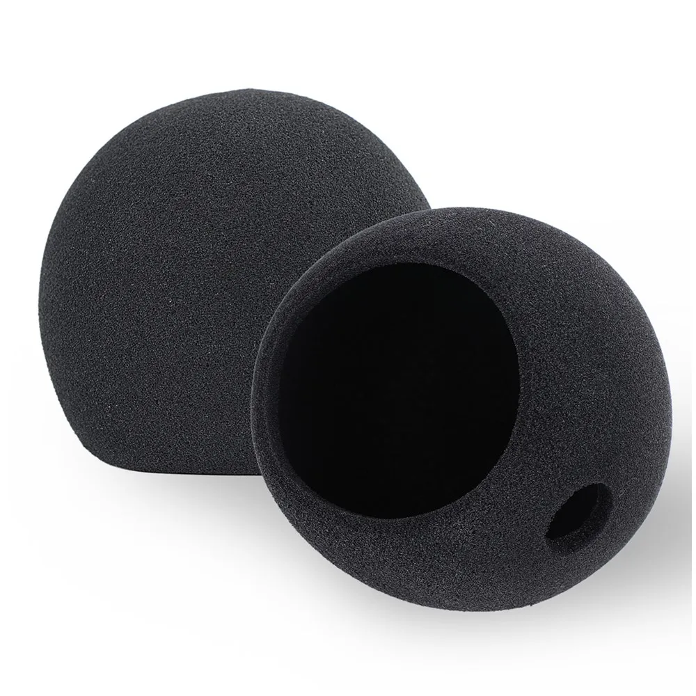 Accesorios de esponja suave, cubierta de micrófono a prueba de polvo, KTV, parabrisas, grabación, Muff práctica profesional para bola de nieve azul