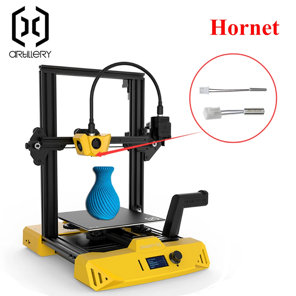 ARTILLERY-impresora 3D Sidewinder X1, Kit de termistor y tubo de calefacción, Genius y Hornet