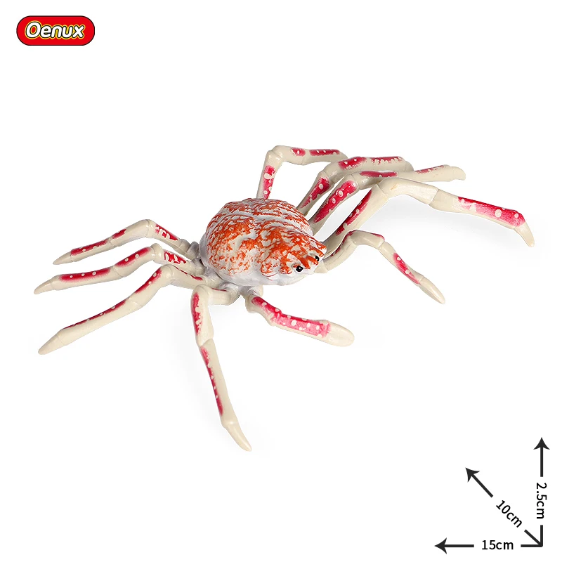 Oenux symulacja 10 sztuk Ocean Crab wielki rekin Nautilus Sea Life zwierzęta figurki postaci pcv miniaturowe zabawki edukacyjne dla dzieci